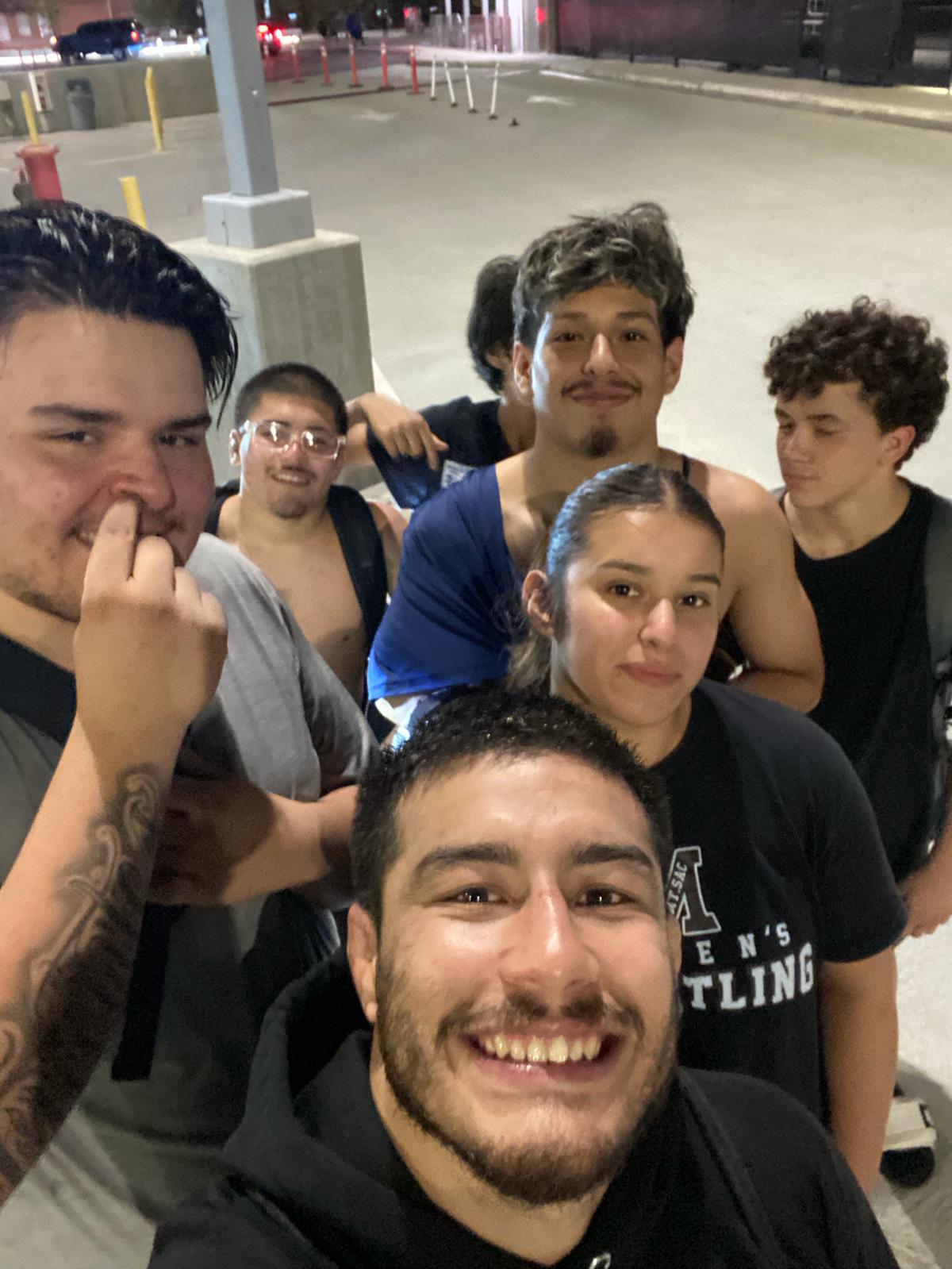 Wrestling technique session